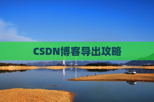 CSDN博客导出攻略